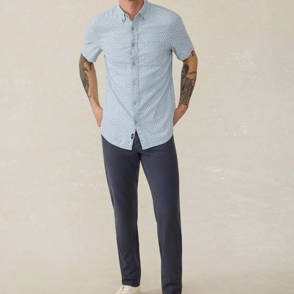 Faherty Stretch Terry Navy 33W 30L - Picture 2 of 5